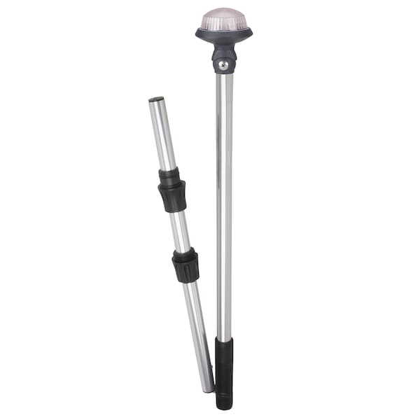 Perko Perko 1451DP8CHR Delta-Series White All-Round Fold-In-Half Pole Light-60" Height 40 Degree Adjustable Head 1451DP8CHR - main